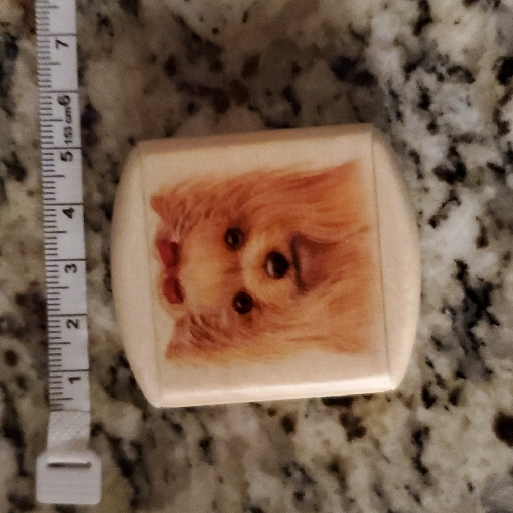New Yorkie Keepsake Dog Ashes/Hair Lock Storage Box